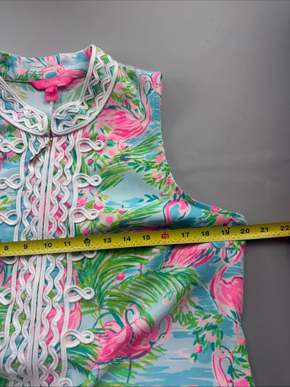 Lilly Pulitzer Jane Shift Dress Floridita Flamingo Print Sleeveless Womens 16 - Picture 5 of 8